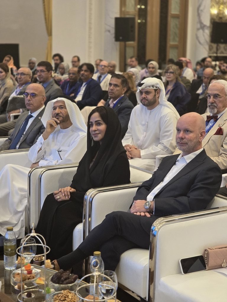 Christian Schuhmacher among healthcare leaders at a conference